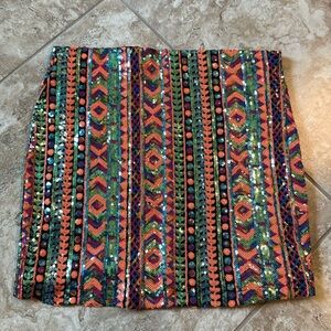 Sequin Mini Skirt